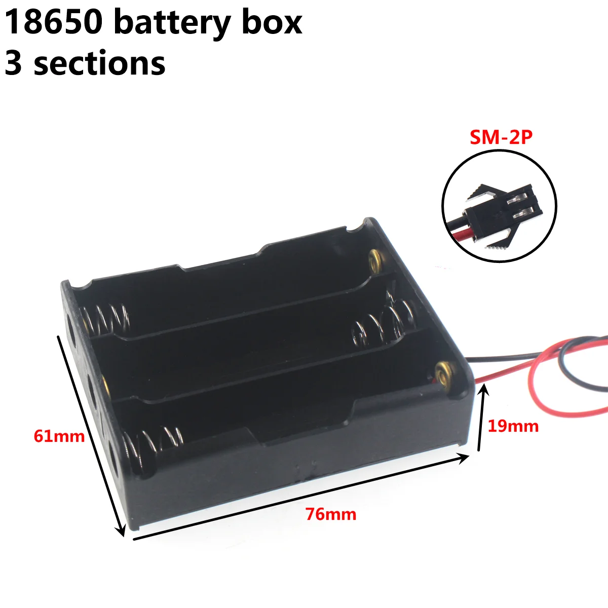 18650 시리즈 배터리 박스 소켓(플러그 포함) 2X 3X 4X XH2.54 DUPONT SM-2P DC5.5-2.1 SM2.54 PH2.0