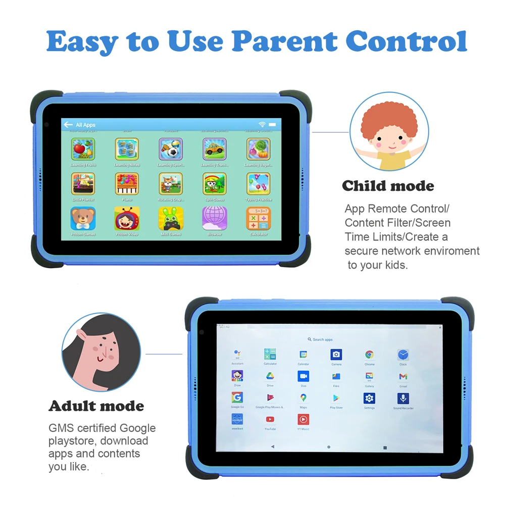 Cwowdefu-Tablettes d'apprentissage pour enfants, Android 12, Façades Core, 4  Go, 64 Go, WiFi 6, 10.1 mAh, 6000 pouces, Tout-petit avec enfants -  AliExpress