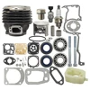 52mm Cylinder Piston Bearing Gasket Carb Kit For Husqvarna 272XP 61 268 272 XP Chainsaw Big Bore Chrome Plated Spare Part 1