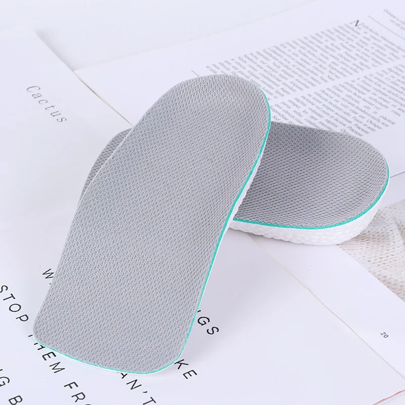 Shoe Insoles 1 Pair Breathable Half Insole Heighten Heel Insert Sport Shoes Pad Cushion Unisex 1.5-3.5cm Height Increase