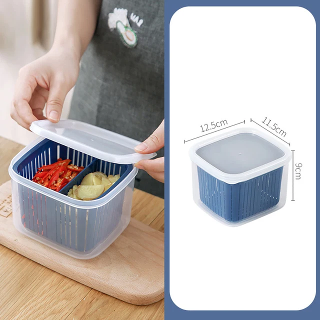 6-In-1 Kitchen Scallion Storage Box,Food Storage Containers with Lids  Airtight,Reusable Fridge Food Storage Box With Lids, 6 Pcs Detachable  Kitchen