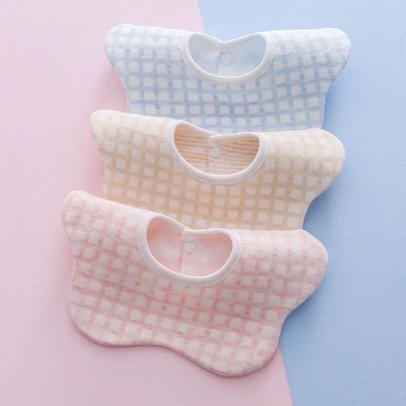 

Весенне-осеннее трехслойное хлопковое слюнявчик для новорожденных новый слюнявчик двойного назначения