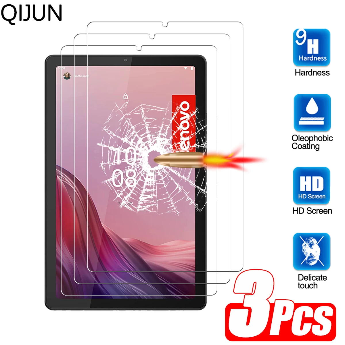 3 Pezzi Di Vetro Temperato Per Lenovo Tab M9 (9.0 Pollici) 2023 Scheda Di Protezione Dello Schermo M9 Tb-310Fu Tb-310Xu 9.0 ''Pellicola Protettiva Per