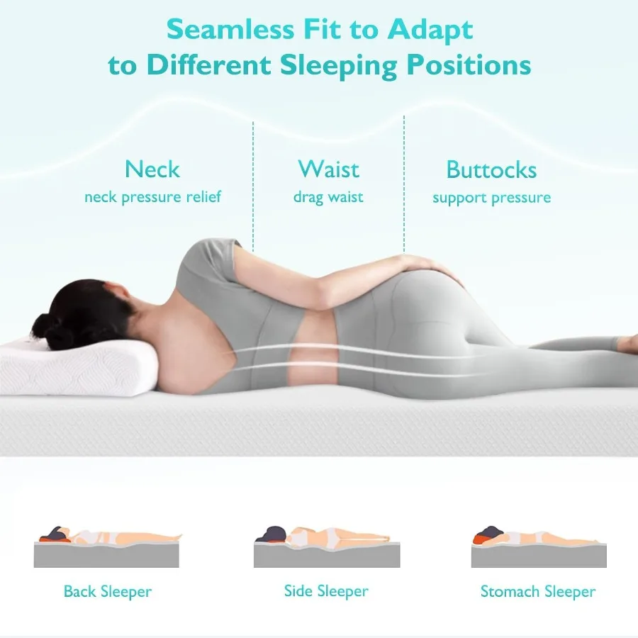 10 Inch Twin XL Mattress Medium Firm Gel Memory Foam Mattress White Bed in a Box CertiPURUS Certified Pressure Relief Cooling V