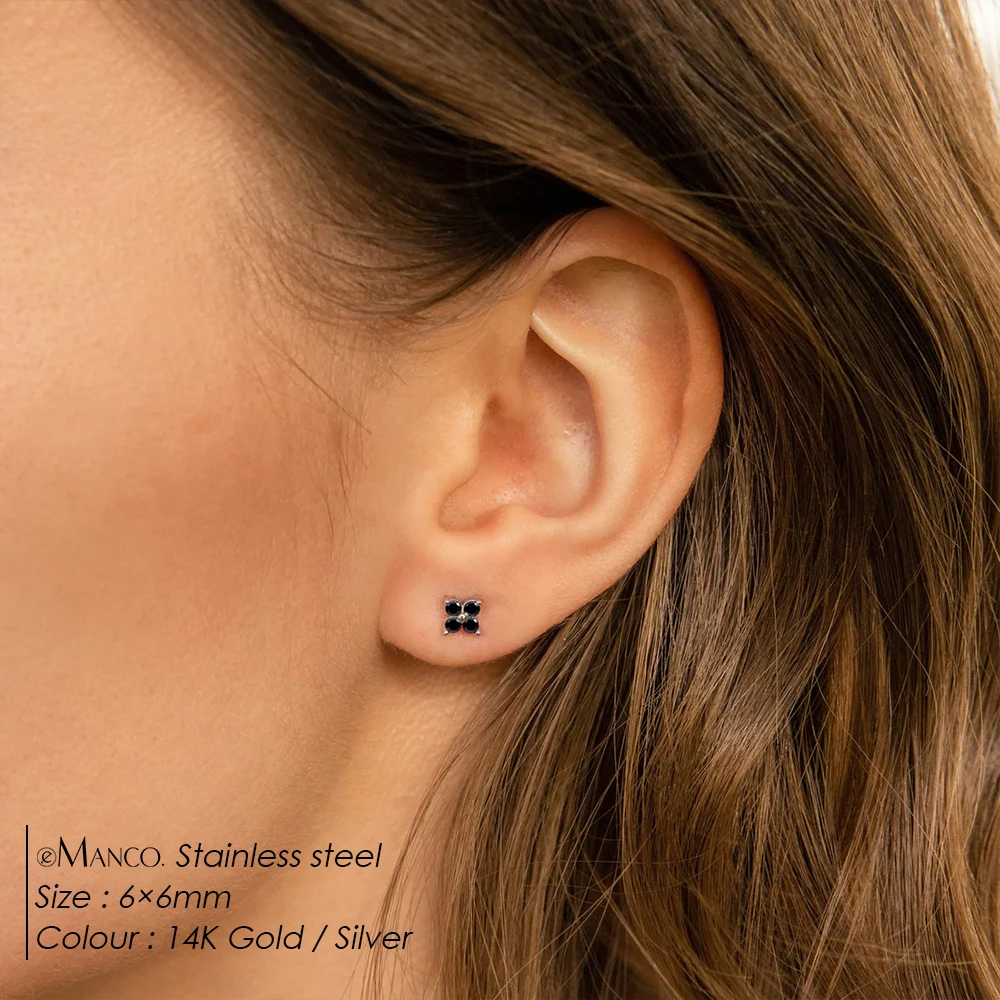 Orecchini a forma di mini foglia in argento sterling 925