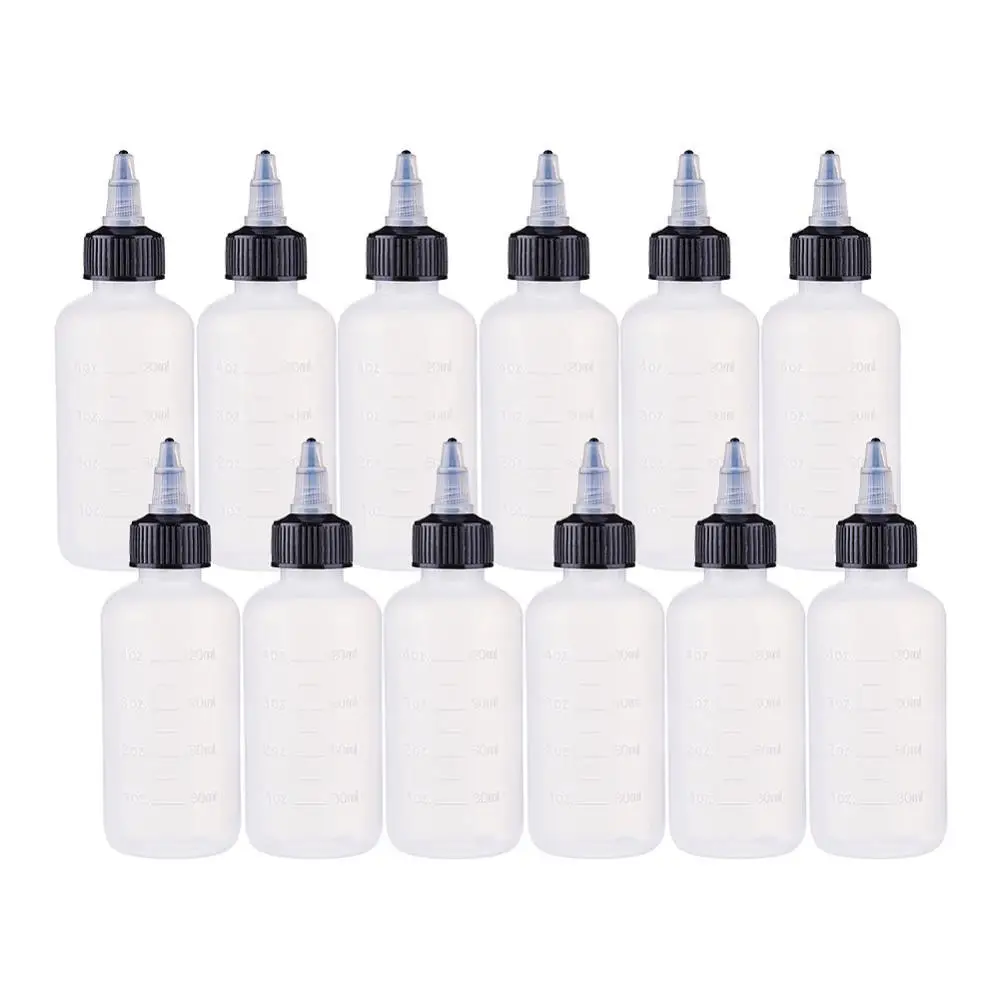 12pcs Plastic Glue Bottles 120ml Clear Dropper Bottle With Screw-On Lids for Liquid Storage Container Jars DIY Crafts Decoration st64 vintage imitation tungsten filament bulb e27 15w edison led light bulb clear glass antique shape decoration lighting lamps