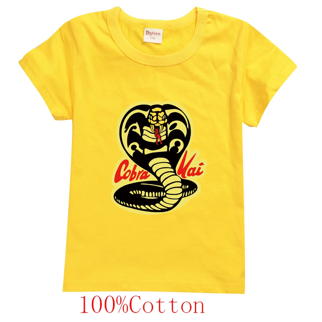 تي شيرت صيفي للأطفال مطبوع عليه كوبرا كاي