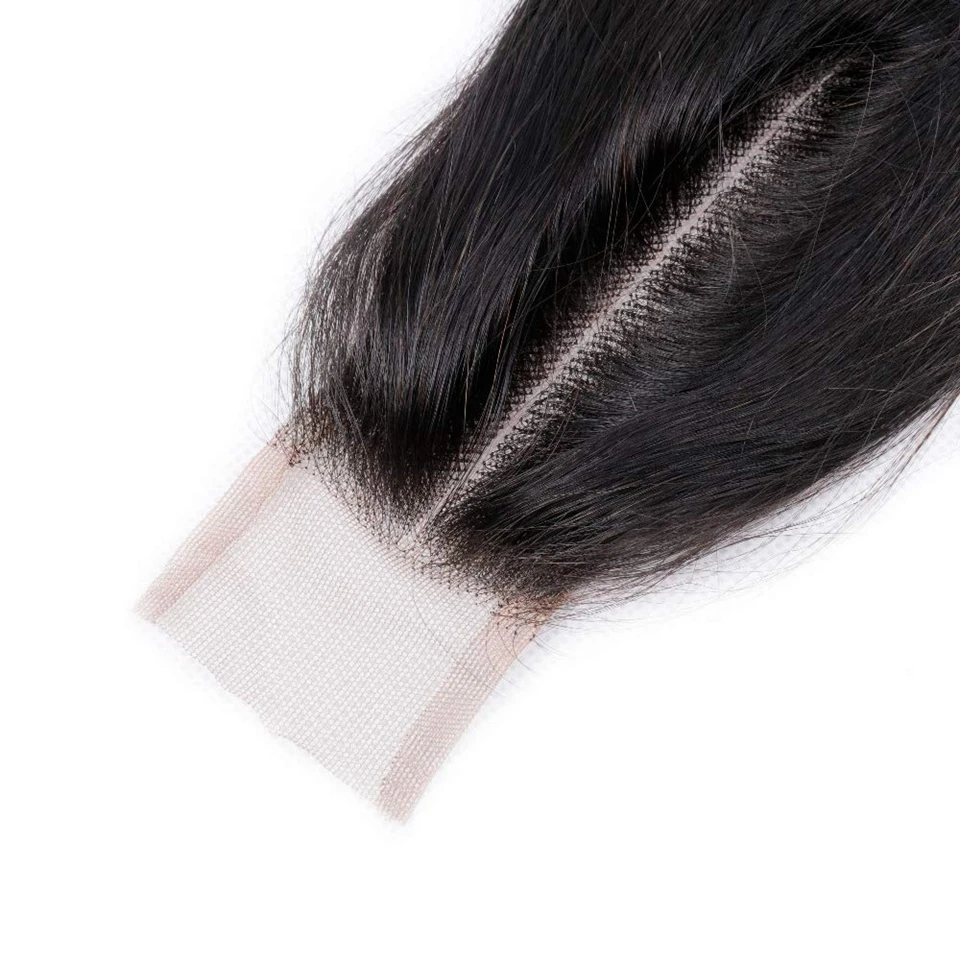 Upermall Kim K 2x6 Swiss Transparent Lace Closure Straight Body Wave Deep Middle Part Brazilian Remy Human Hair For Black Women