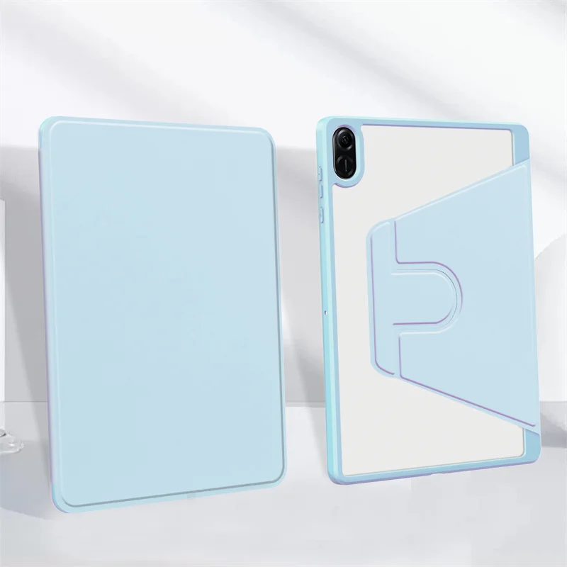 Enhanced Rotating Stand Case with Acrylic Back and Pencil Holder