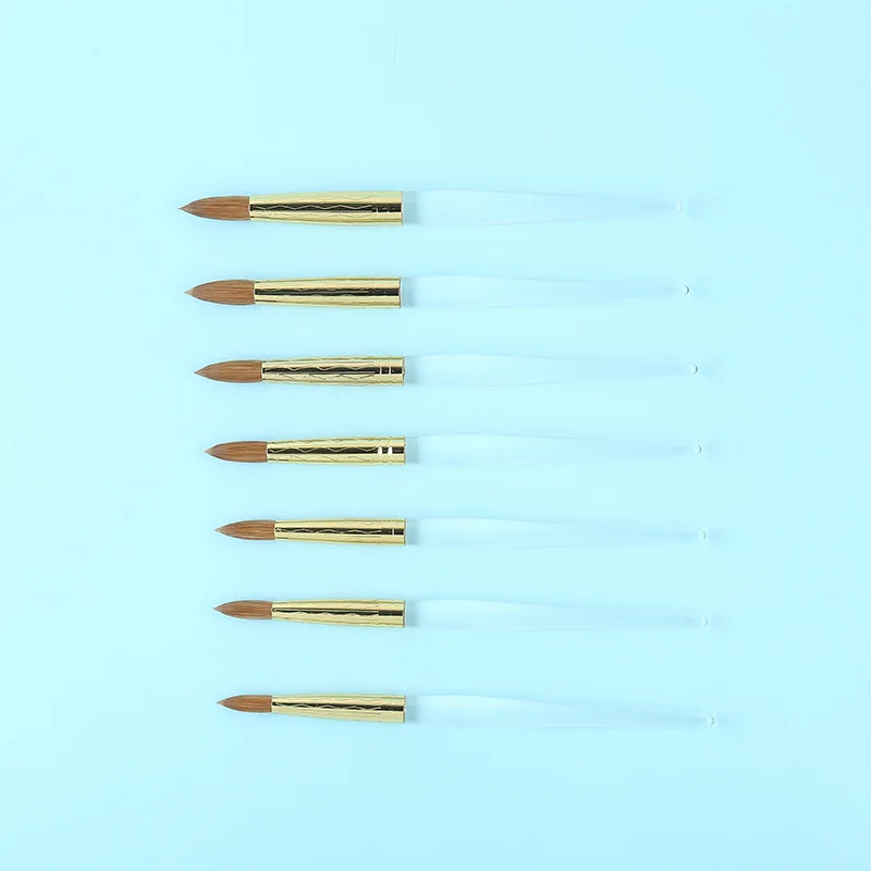 1Ps Manicure Tool Kolinsky Sable Acrylic Nail Art Brush Painting UV Gel Carving Pen 18#20 Polish Liquid Powder DIY Salon Drawing 2