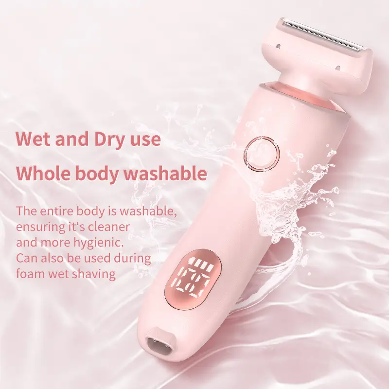 2 In 1 Women Electric Shaver Lady Razor Hair Removal Waterproof Wet or Dry for Underarm Bikini Leg Portable Painless Trimmer - Image 3