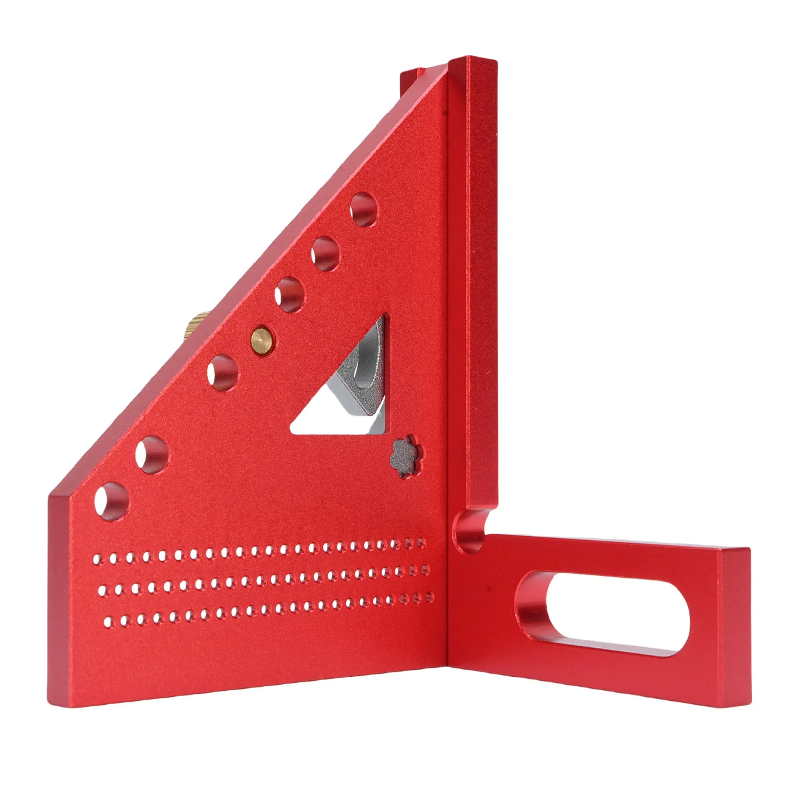 3D 다각도 측정자 0-180도 각도기 알루미늄 합금 아노다이징 드로잉 라인 자 Carpenter Square