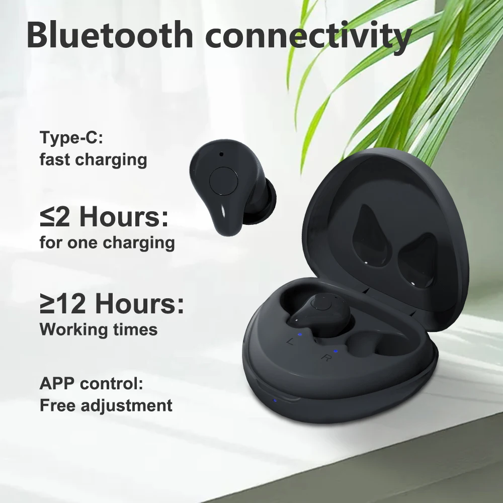 Hearing Aid Bluetooth Hearing Aids Digital CIC hearing aid Severe Hearing Loss Rechargeable Sound Amplifiers 16 Channels Powerful Ears Aids