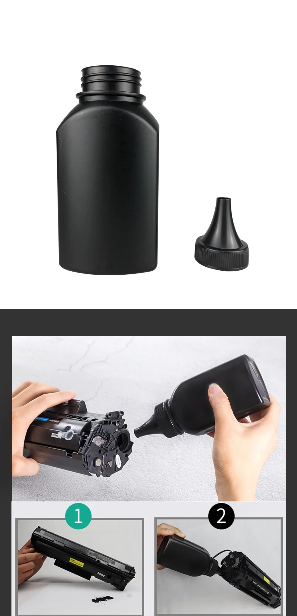 Description Picture 3 of item100g/pc Black Toner TN450 TN760 TN2450 TN2445 TN2420 TN2480 For Brother HL-L2310 HL-L2350DN HL-L2370DN Printer Laser Powder