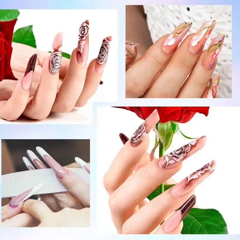 Nail Tips 60pcs False Full Cover UV Gel For Extension