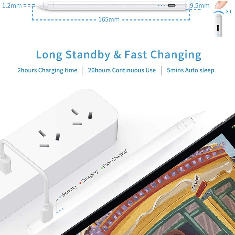 Stylus Pen iPad Stylus Touch Screen Stylus Stylus Pen For iPad/iPad Pro/iPad Air/iPad mini Smart Touch Pen for iOS Tablet Accessories Pencil