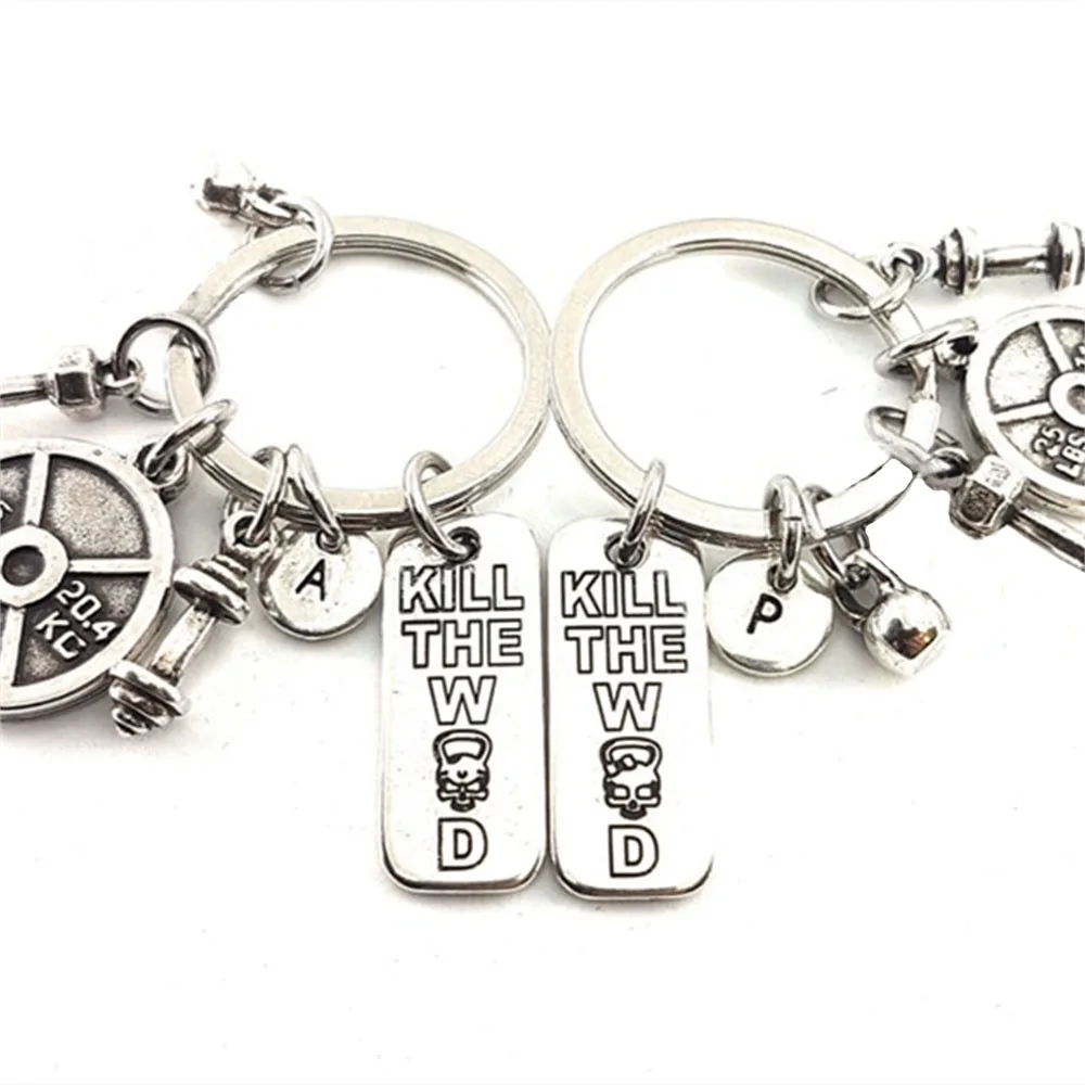 

10pair Couple Keyring Kill the Weight Plate 45lbs+25lbs Workout.Fitness Crossfit Couples Gift Bodybuilding Fitness Gym