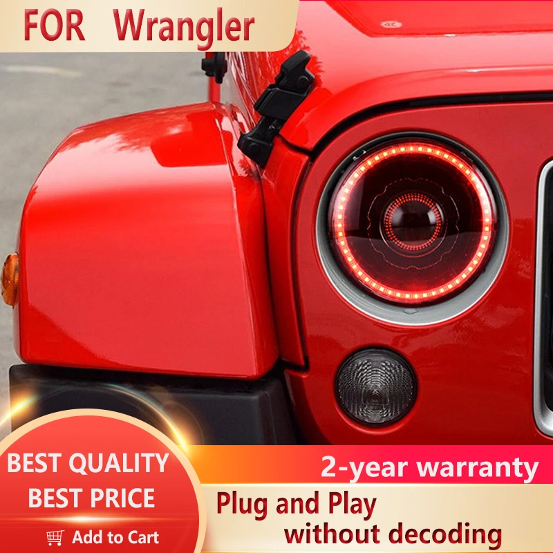 

Car Styling head lamp For Jeep Wrangler headlights 2004-2015 led DRL Xenon Lens HID KIT