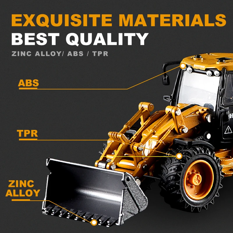 Metal Diecast Crawler Excavator Model Toy Vehicle