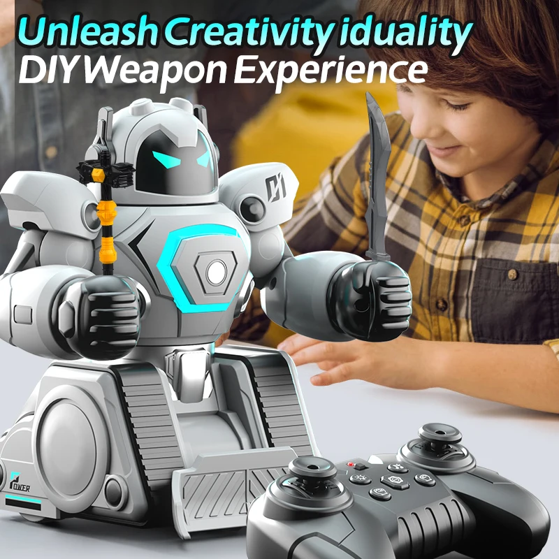 Remote Control Robot Toy JJRC R30 Parent Child Interactive Fighting Robot Double Fighting Boxing Football Match Diy Weapons