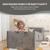 Toddler Bed, Toddler Floor Bed Frame with Guard Rails, Small Bed for Kids Boys and Girls, Standard Crib Mattress Toddler Beds 5