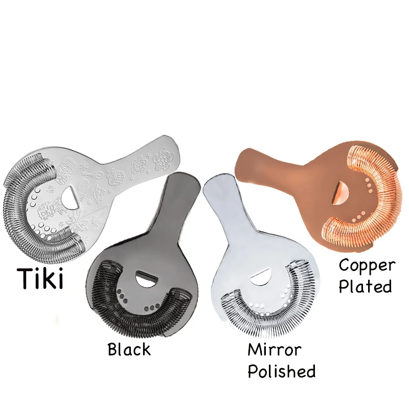 Cocktail Shaker Strainer 4 Different Surface Finish Cocktail K Stainless Steel Hawthorne
