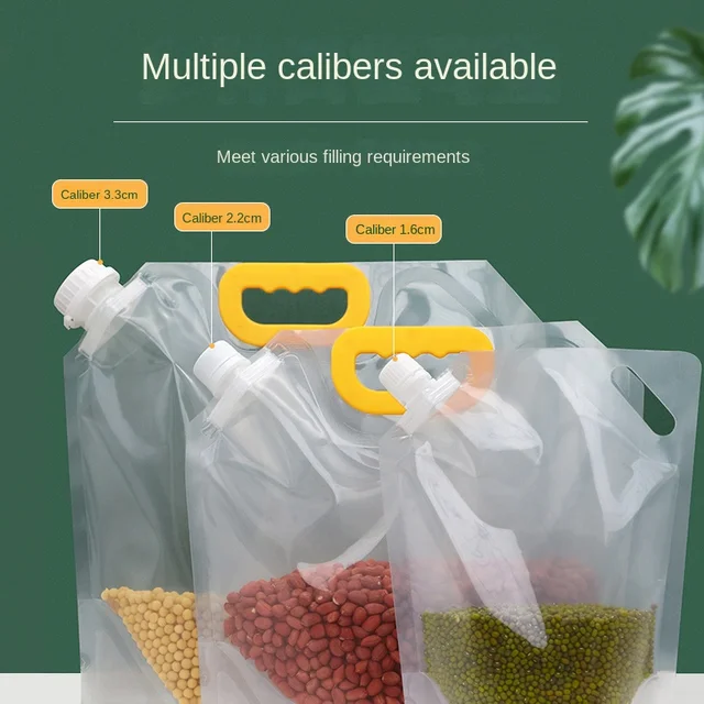 5/10PCs kitchen storage bag grain moisture-proof sealed bag insect-proof transparent portable food-grade storage bag 2