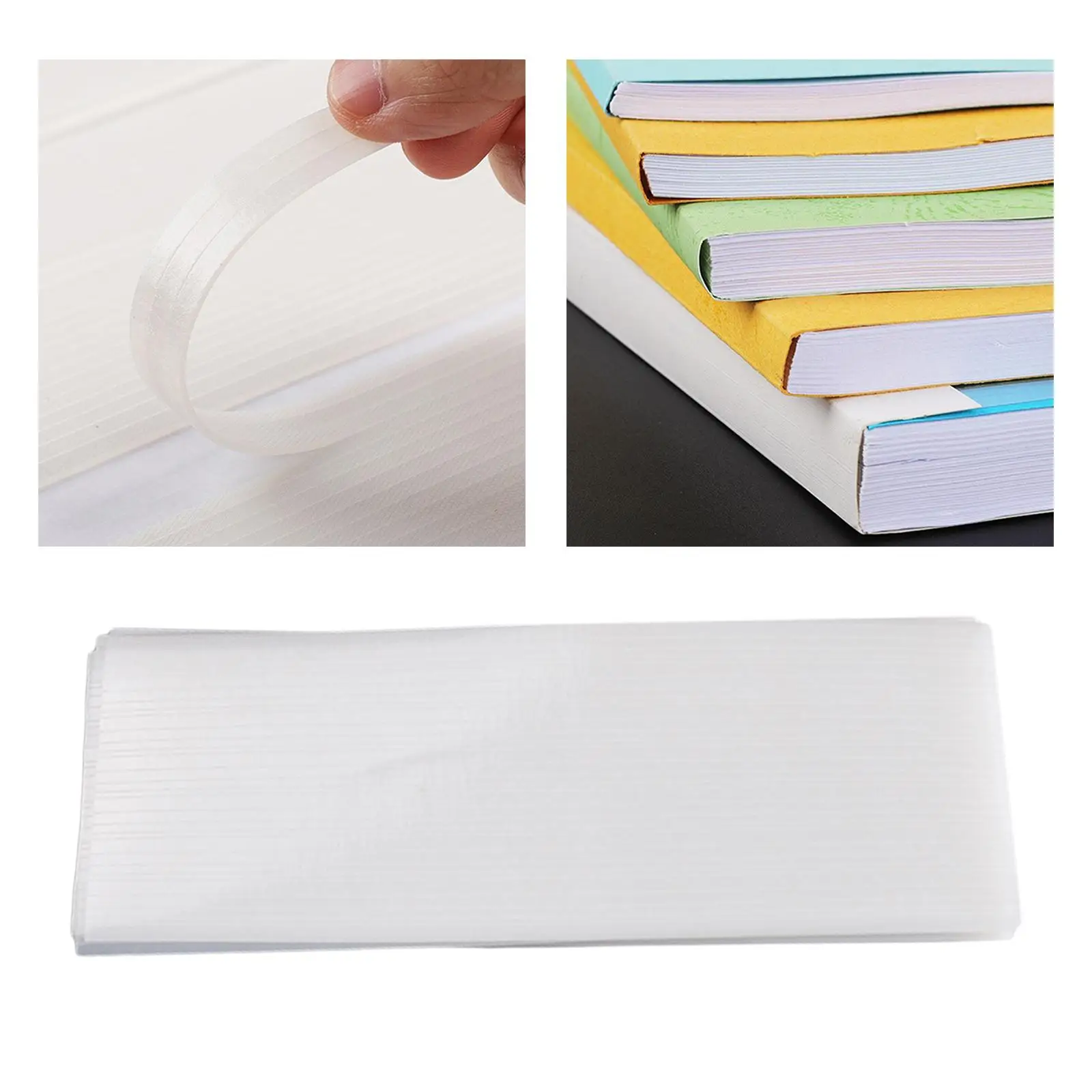 Lainballow Lot De 50 Bandes De Colle Thermique Avec Dos En Maille De 12 Mm Pour Reliure De Livres D'une Capacité De 80 à 110 Feuilles, Ruban Adhésif Thermofusible Pour Réparation D'albums