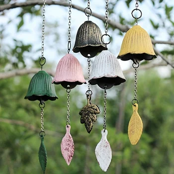 Leaf Motif Cast-Iron Wind Chime 1