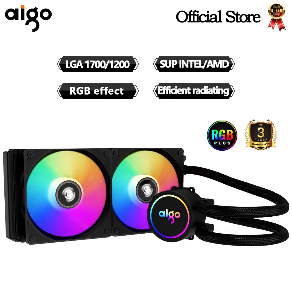Aigo AC Water Cooling CPU Cooler 120 240 360 mm rgb fan Liquid Heatsink