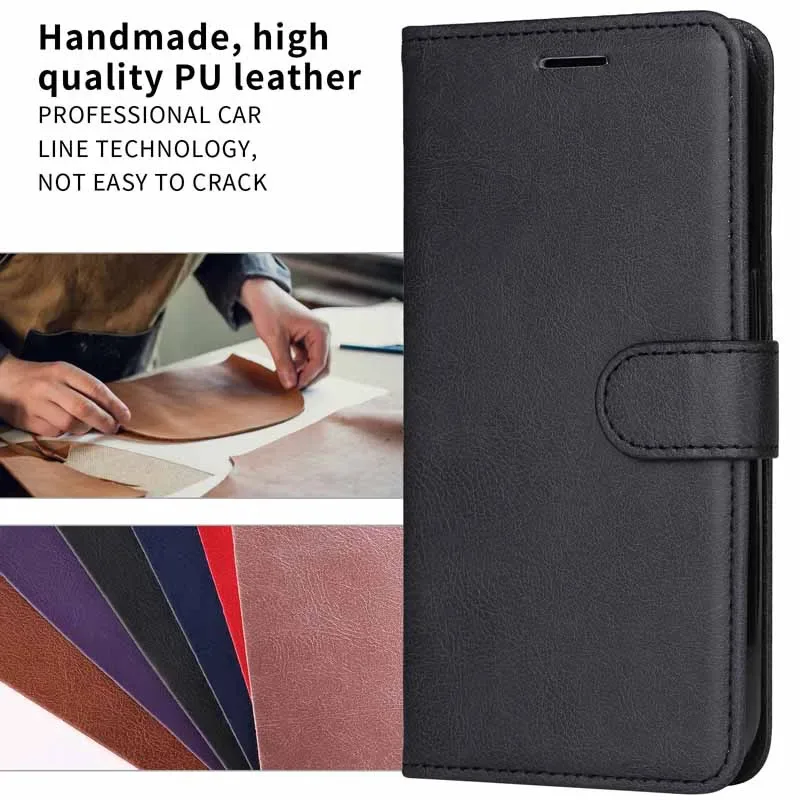 Magnetic Leather Flip Wallet Phone Case with Enhanced Protection