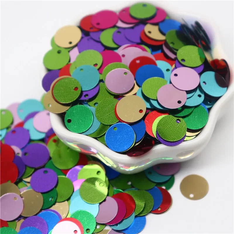 10 15 20 25 30mm PVC Flat Round Loose Sequins Paillettes Sequin Sewing Accessories for Garment
