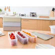 

Large Refrigerator Food Storage Containers Box with Lid Plastic Drawer Crisper Kitchen Noodle Fruits Kitchen Pantry Organizer