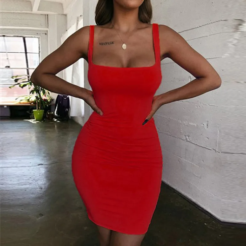 

Summer Sexy Bodycon Strapless Spaghetti Strap Backless Dresses Casual Elegant Party Mini Dress Women Clothes y2k Vestidos