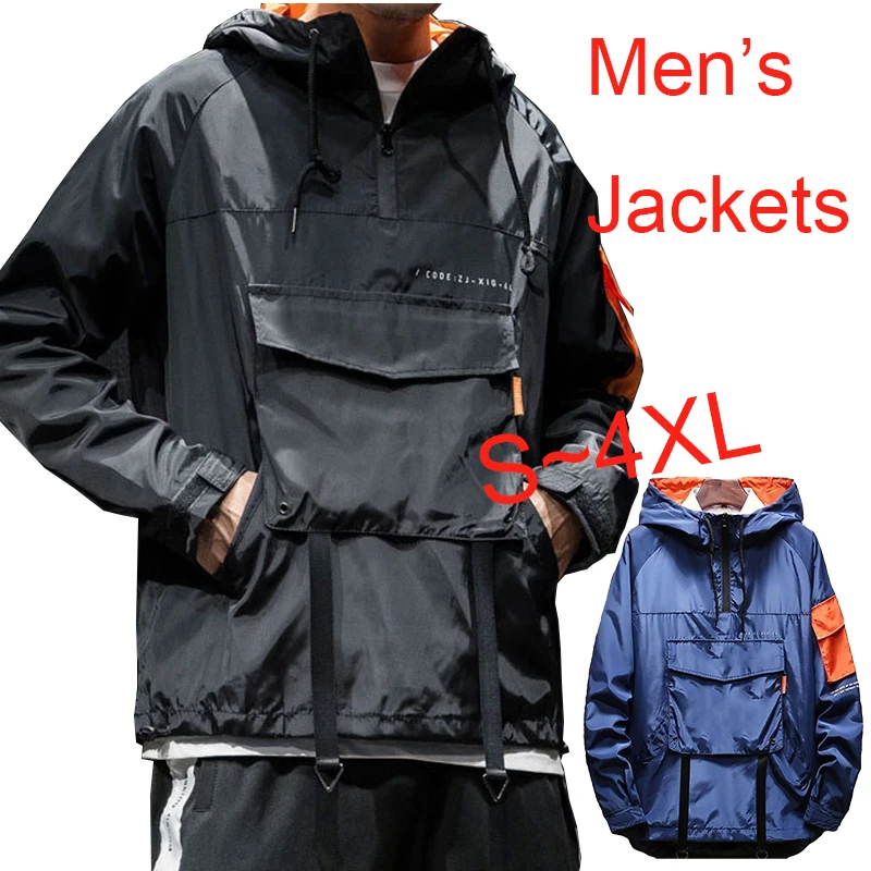 NewFashionSportsWaterproofJacketPulloverHoodedWindbreakerMens