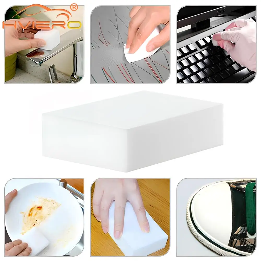 Cleaning Sponges White Car Eraser Melamine Multi-Functional Kitchen Bathroom 10/20/30Pcs
