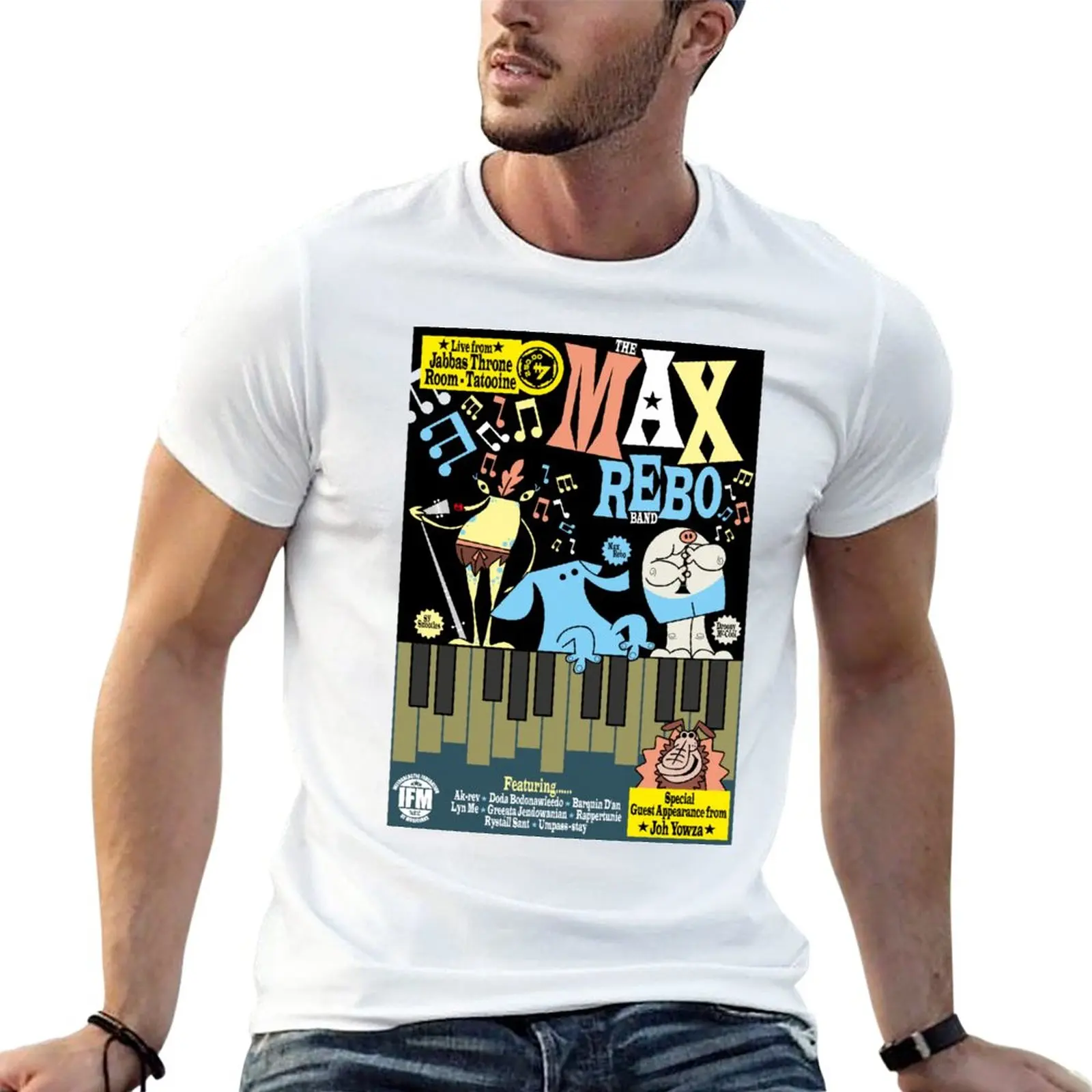 

Футболка мужская с принтом животного, смешная рубашка с принтом ребо, большие размеры, тяжелая одежда