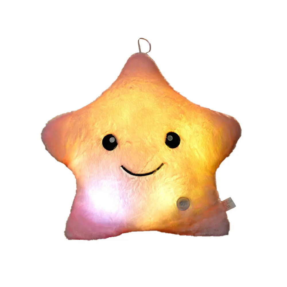 Creative Toy Luminous Star Pillow Stuffed Plush Toys Glowing Colorful Stars Doll Cushion Toys Gift For Kids Children Girls 24CM plush toy