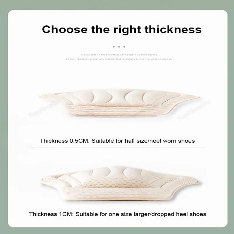 5D Comfort Heel Sticker Shoe Pads Sneaker Men Woman Insoles Anti-wear Feet Heel Protectors Adjust Size Cushion Care Inserts