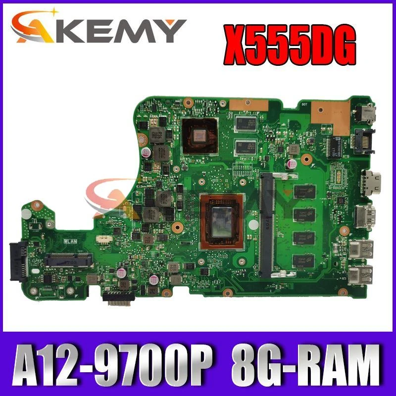 budget gaming pc motherboard Akemy New for X555DG Motherboard For ASUS X555 A555D X555D X555DG X555DG A12-9700 8G MainBoard cheap pc motherboard