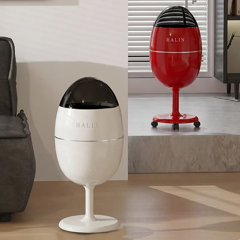 Large Capacity Trash Can with Lid – Movable Luxury Waste Bin for Kitchen & Living Room 4