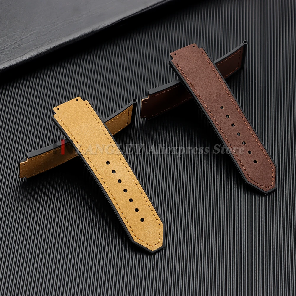 Matte Leather Sport Bracelet: Luxury Men's Watch Strap