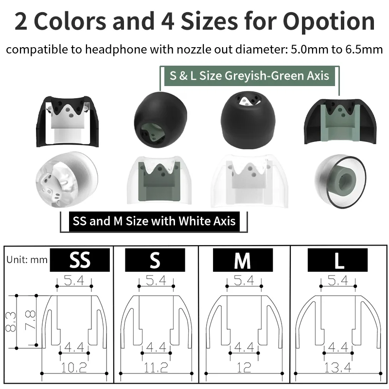 Infiter Silicone Earphone Eartips for True Wireless Earbuds