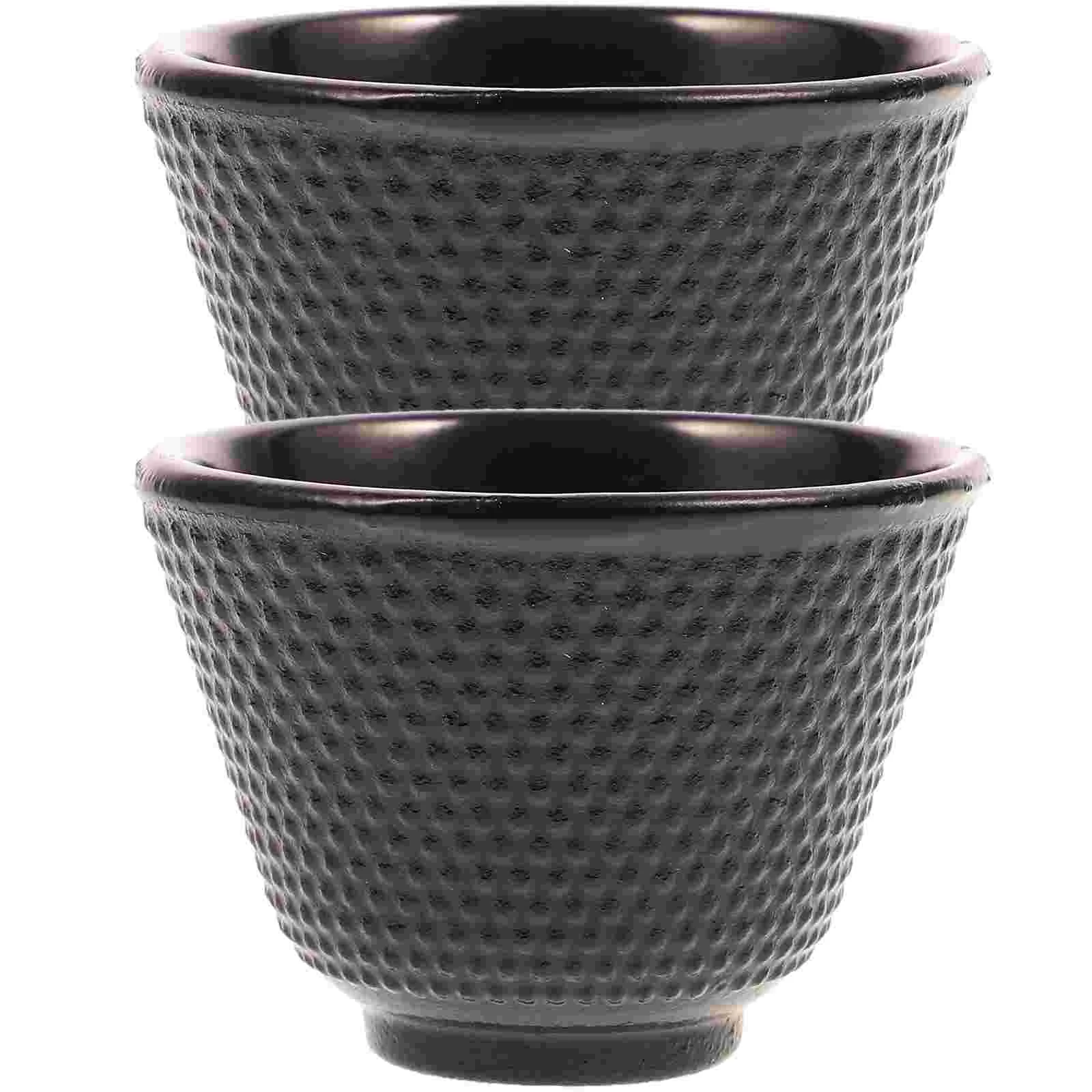 

2pcs Retro Tea Cups Japanese Cast Iron Cups Kung Fu Tea Set Drinking Cup