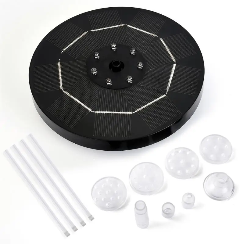 

Solar Fountain Outdoor Floating Solar Garden Water Fountain Pool Pond Bird Bath Solar Powered Fountain Waterfall Water Pump Led