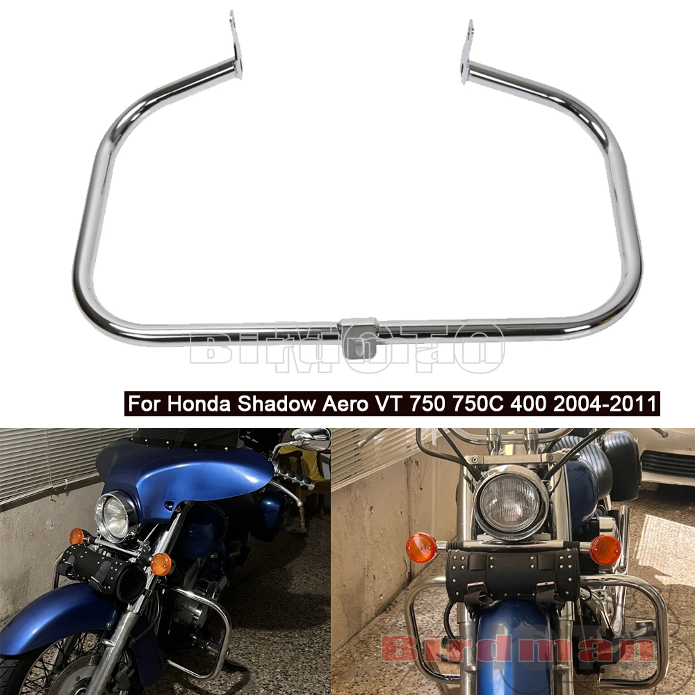 

Steel Chrome Engine Guard Protector Bumper Highway Crash Bar For Honda Shadow Aero VT 750 750C 400 2004-2011 VT750 VT400 VT750C