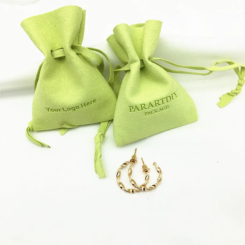 50pcs custom jewelry packaging pouch custom logo print wedding favor pouch Brooch ring earrings Watch packaging bags bulk