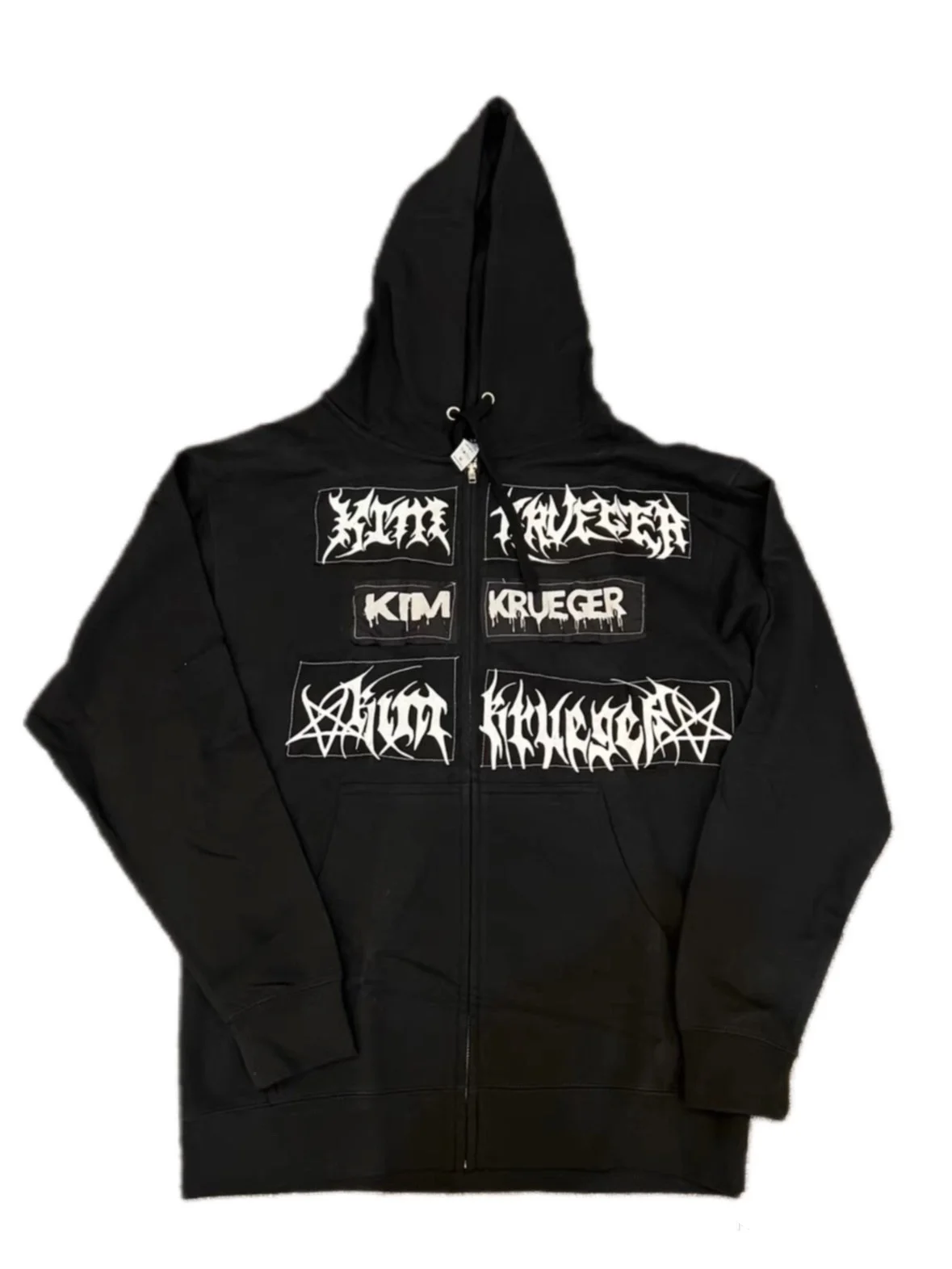 Kim Krueger Zipper Three-Color Pullover Loose Hooded Kim Krueger Zipper Three-Color Pullover Loose Hooded