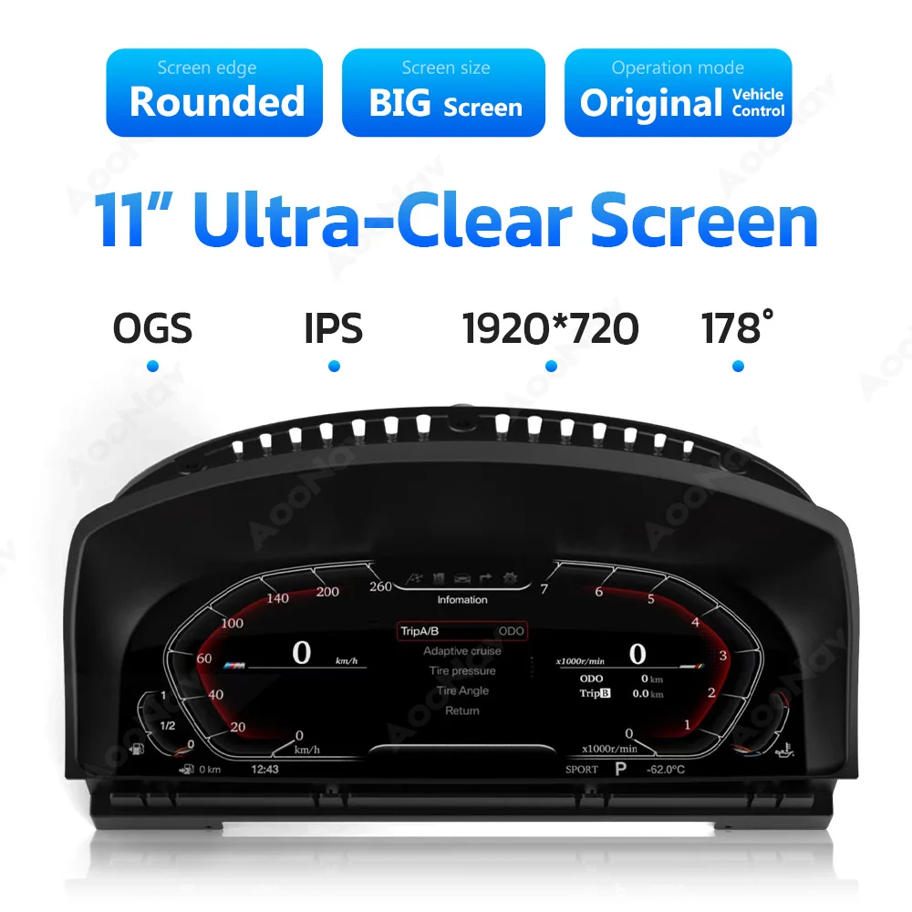 Car Digital Cluster Instrument For BMW 7series E65 E66 20012008 Smart Vehicle Speedometer