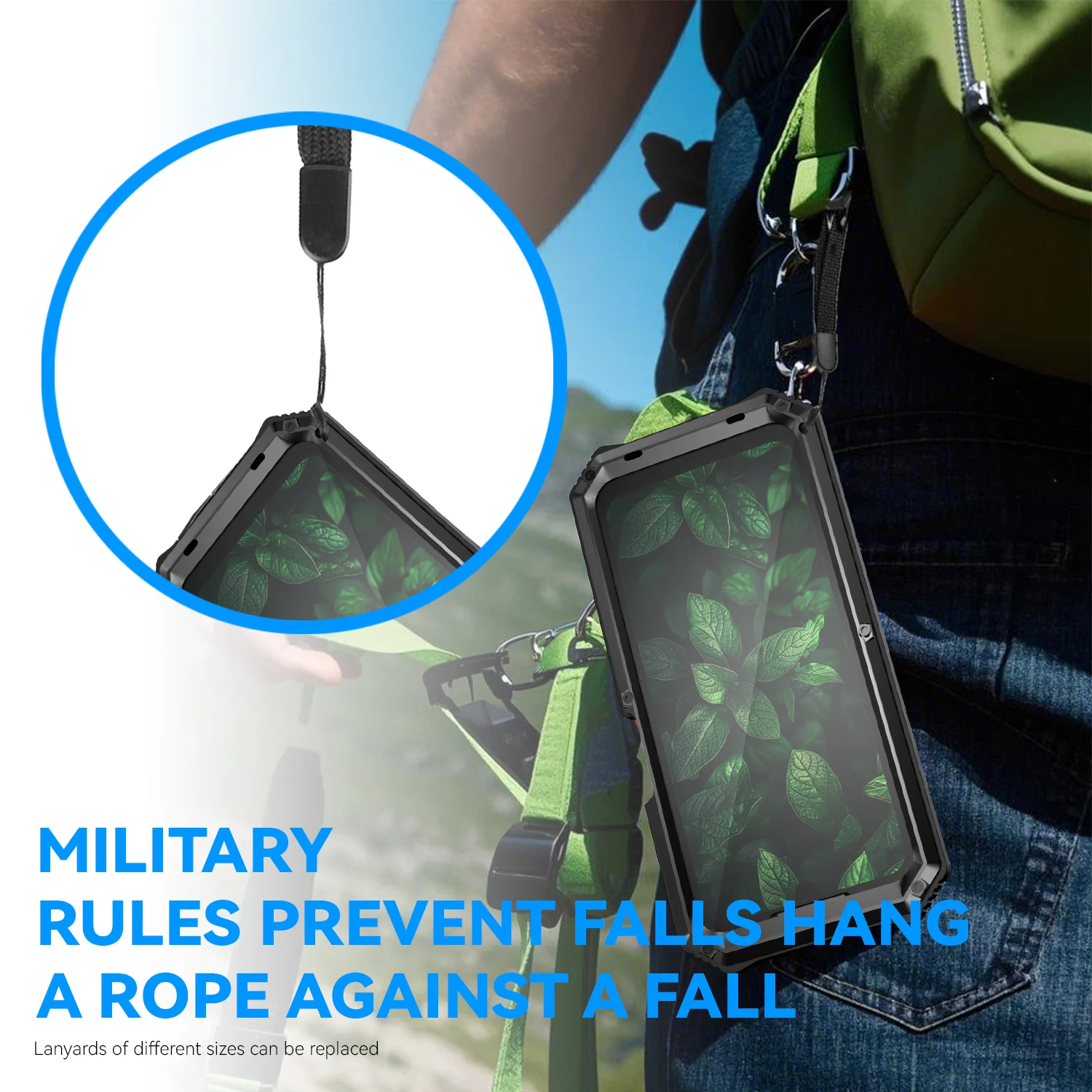 Heavy Duty Metal Armor Shockproof Phone Case with Built-in Screen Protection